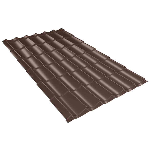 Attica-Lustro-Smart-RAL-8017-2 Tigla metalica CARETTA ATTICA, Finisaj Lustro, gri lucios, grosime 0.50mm