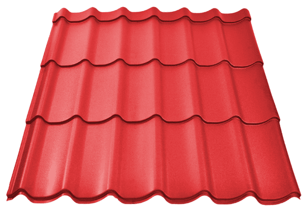 Tigla metalica CARETTA DAILY, Finisaj Fresco, maro brun mat, RAL 8019, grosime 0.50 mm