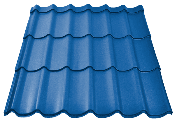 Tigla metalica CARETTA DAILY, Finisaj Fresco, maro brun mat, RAL 8019, grosime 0.50 mm